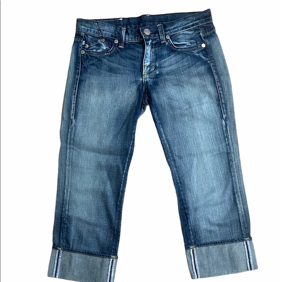 Victoria Beckham For Rock & Republic Capri Jeans Size 27 But Runs Sm, 25? - Picture 1 of 5